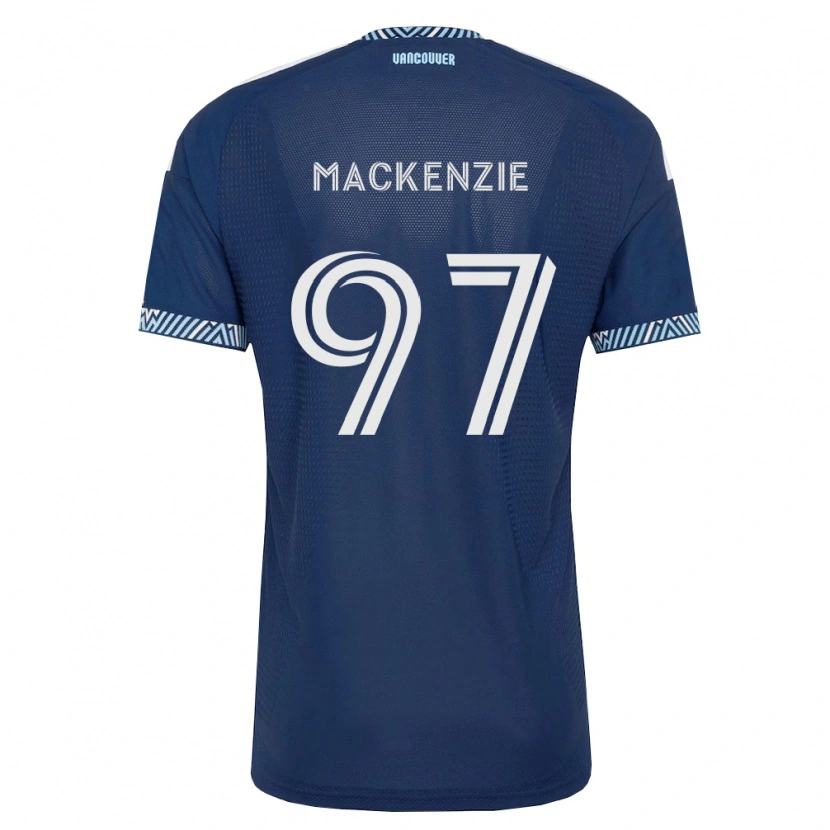 Danxen Kvinnor Liam Mackenzie #97 Mörkblå Vit Bortatröja Matchtröjor 2026/27 Tröjor T-Tröja