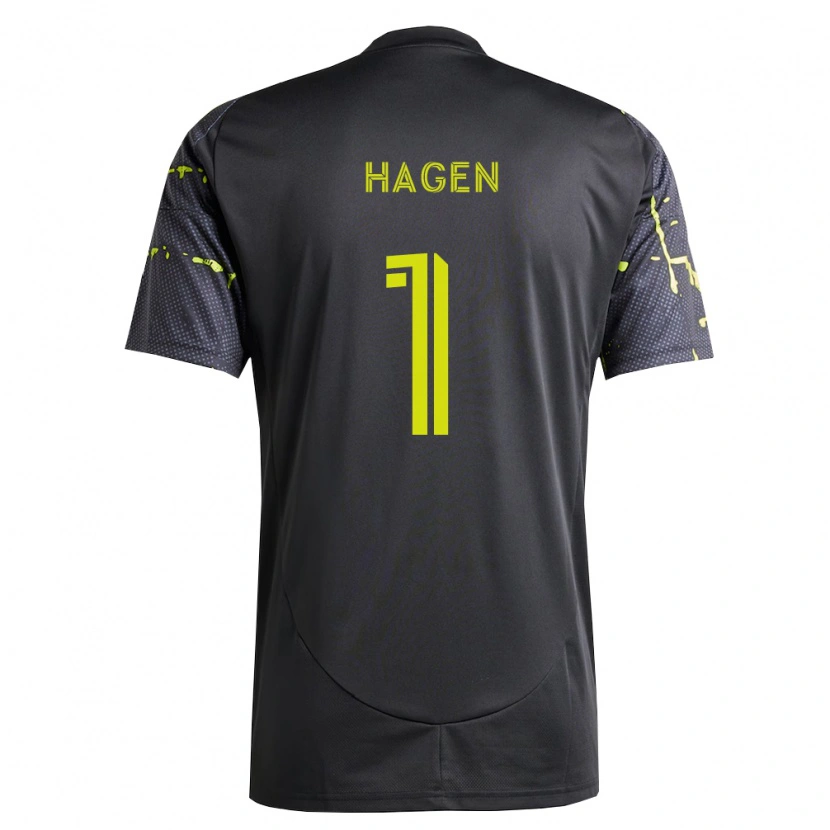 Danxen Kvinnor Nicholas Hagen #1 Fluorescerande Gul Svart Bortatröja Matchtröjor 2026/27 Tröjor T-Tröja