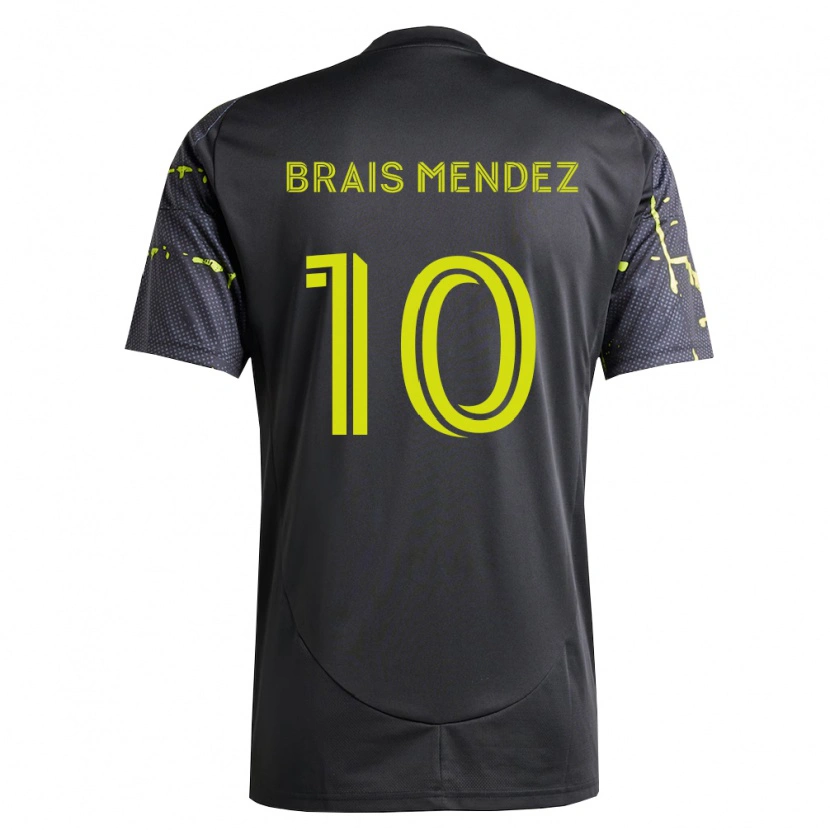 Danxen Kvinnor Brais Méndez #10 Fluorescerande Gul Svart Bortatröja Matchtröjor 2026/27 Tröjor T-Tröja