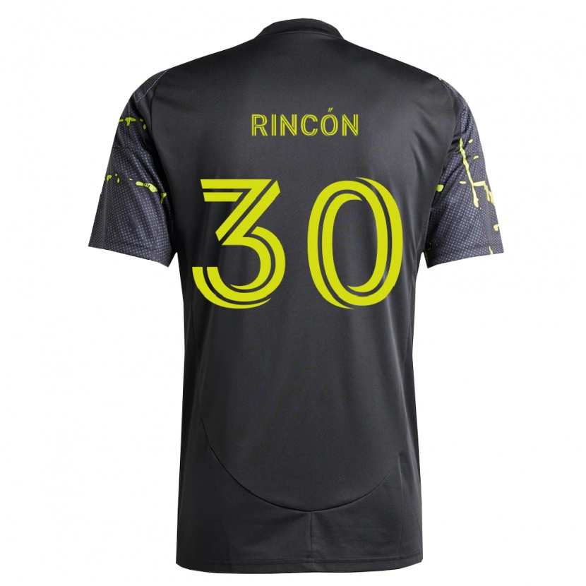 Danxen Kvinnor Nicolás Rincón #30 Fluorescerande Gul Svart Bortatröja Matchtröjor 2026/27 Tröjor T-Tröja