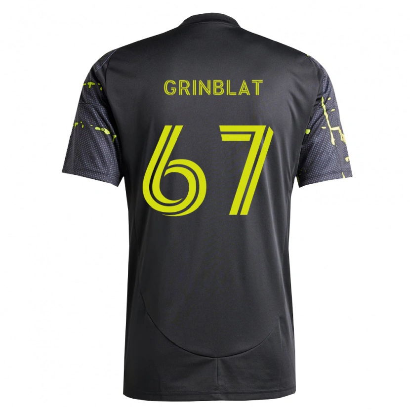 Danxen Kvinnor Artem Grinblat #67 Fluorescerande Gul Svart Bortatröja Matchtröjor 2026/27 Tröjor T-Tröja