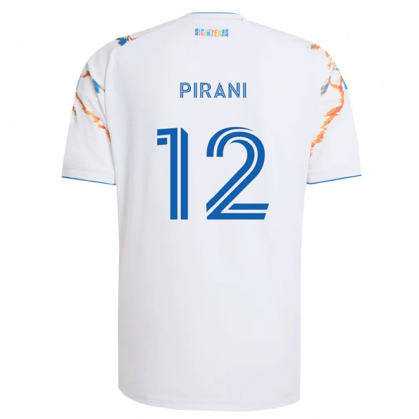 Danxen Kvinnor Gabriel Pirani #12 Vit Orange Blå Bortatröja Matchtröjor 2026/27 Tröjor T-Tröja