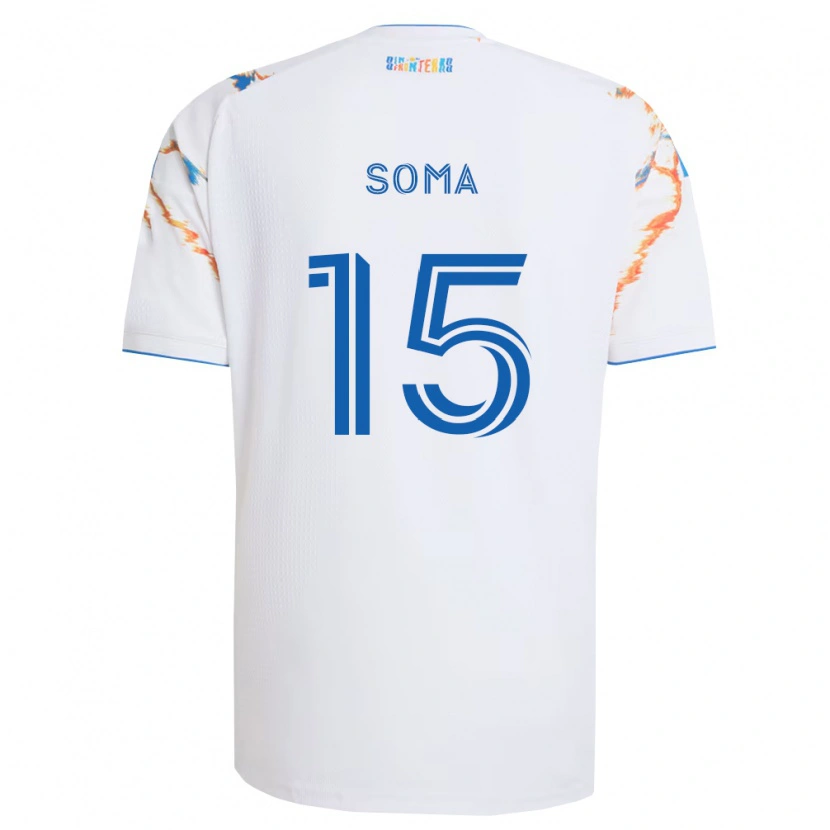 Danxen Kvinnor Pedro Soma #15 Vit Orange Blå Bortatröja Matchtröjor 2026/27 Tröjor T-Tröja
