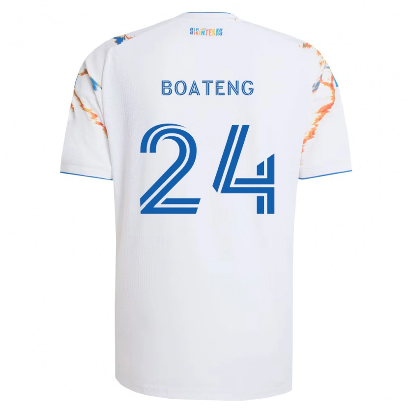 Danxen Kvinnor Emmanuel Boateng #24 Vit Orange Blå Bortatröja Matchtröjor 2026/27 Tröjor T-Tröja