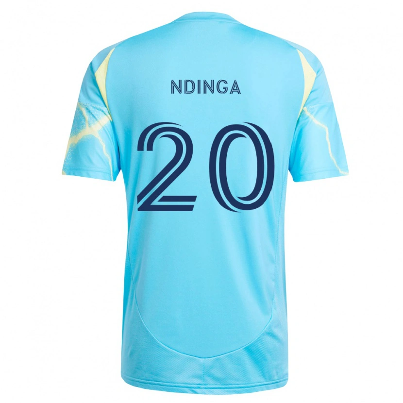 Danxen Kvinnor Philippe Ndinga #20 Ljusblå Svart Ljusgul Bortatröja Matchtröjor 2026/27 Tröjor T-Tröja