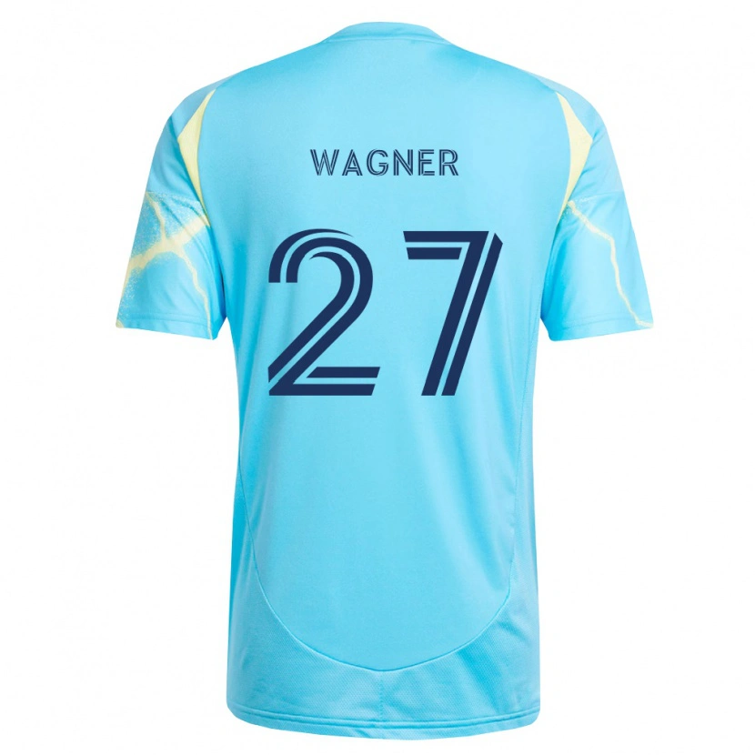Danxen Kvinnor Kai Wagner #27 Ljusblå Svart Ljusgul Bortatröja Matchtröjor 2026/27 Tröjor T-Tröja