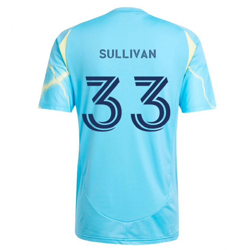 Danxen Kvinnor Quinn Sullivan #33 Ljusblå Svart Ljusgul Bortatröja Matchtröjor 2026/27 Tröjor T-Tröja