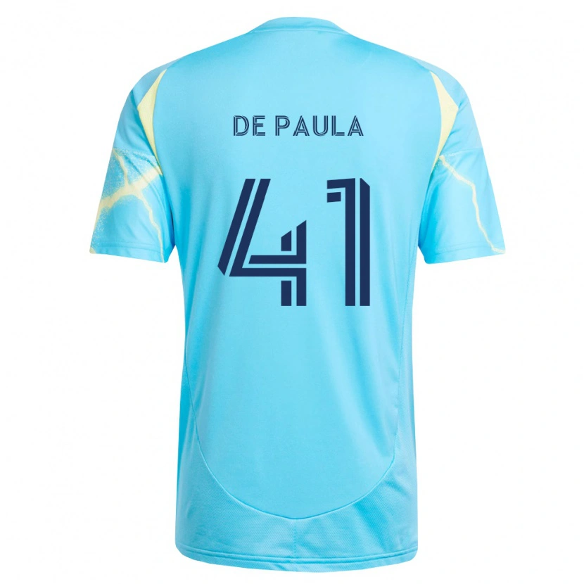 Danxen Kvinnor Matheus De Paula #41 Ljusblå Svart Ljusgul Bortatröja Matchtröjor 2026/27 Tröjor T-Tröja