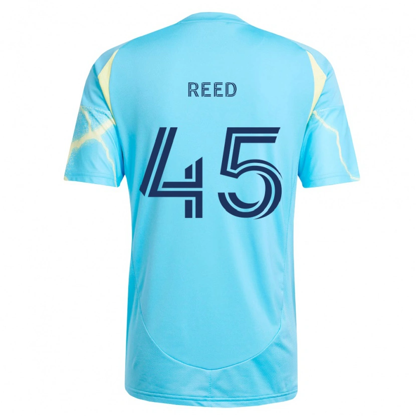 Danxen Kvinnor Theo Reed #45 Ljusblå Svart Ljusgul Bortatröja Matchtröjor 2026/27 Tröjor T-Tröja