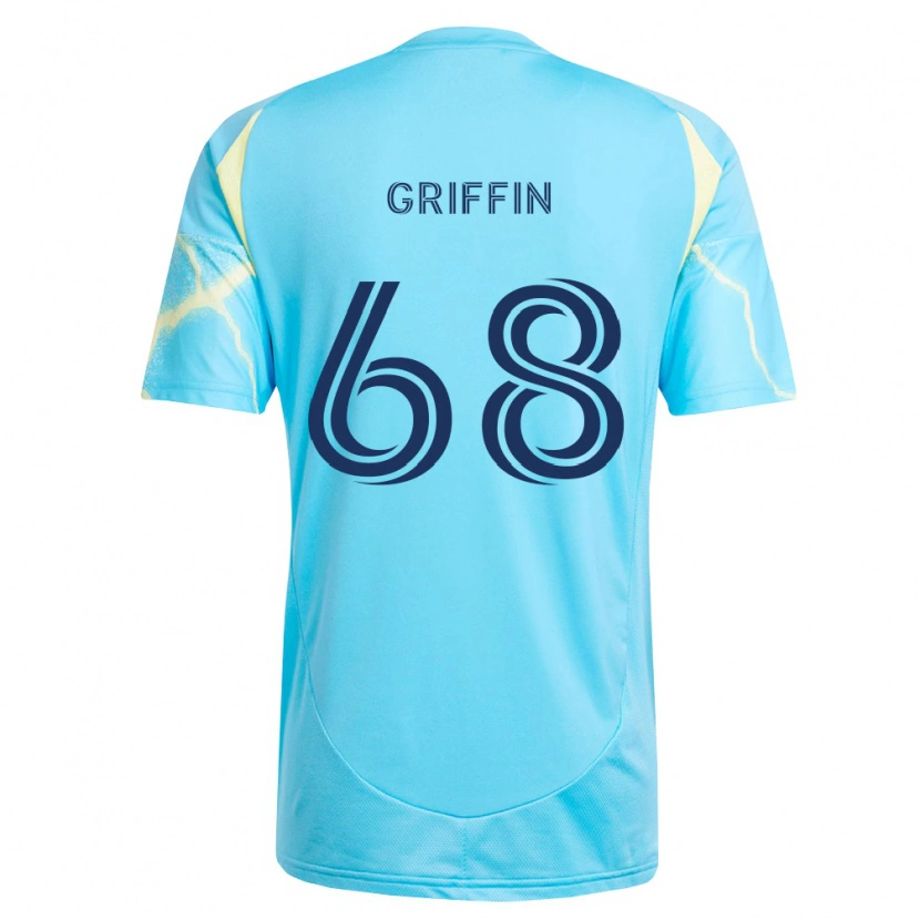 Danxen Kvinnor Jordan Griffin #68 Ljusblå Svart Ljusgul Bortatröja Matchtröjor 2026/27 Tröjor T-Tröja