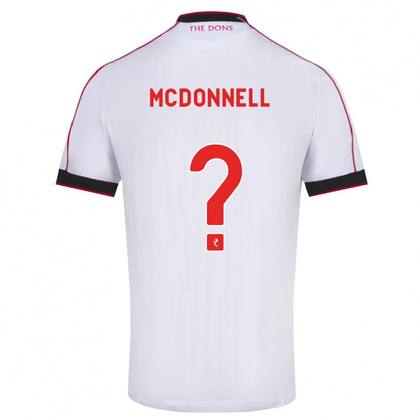 Danxen Kvinnor Noah Mcdonnell #0 Svart Röd Vit Bortatröja Matchtröjor 2026/27 Tröjor T-Tröja