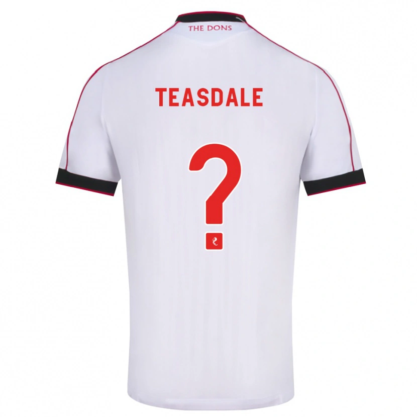 Danxen Kvinnor Joseph Teasdale #0 Svart Röd Vit Bortatröja Matchtröjor 2026/27 Tröjor T-Tröja