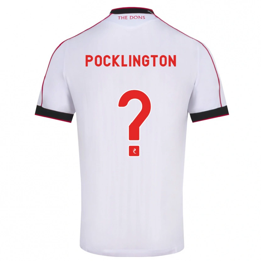 Danxen Kvinnor Max Pocklington #0 Svart Röd Vit Bortatröja Matchtröjor 2026/27 Tröjor T-Tröja