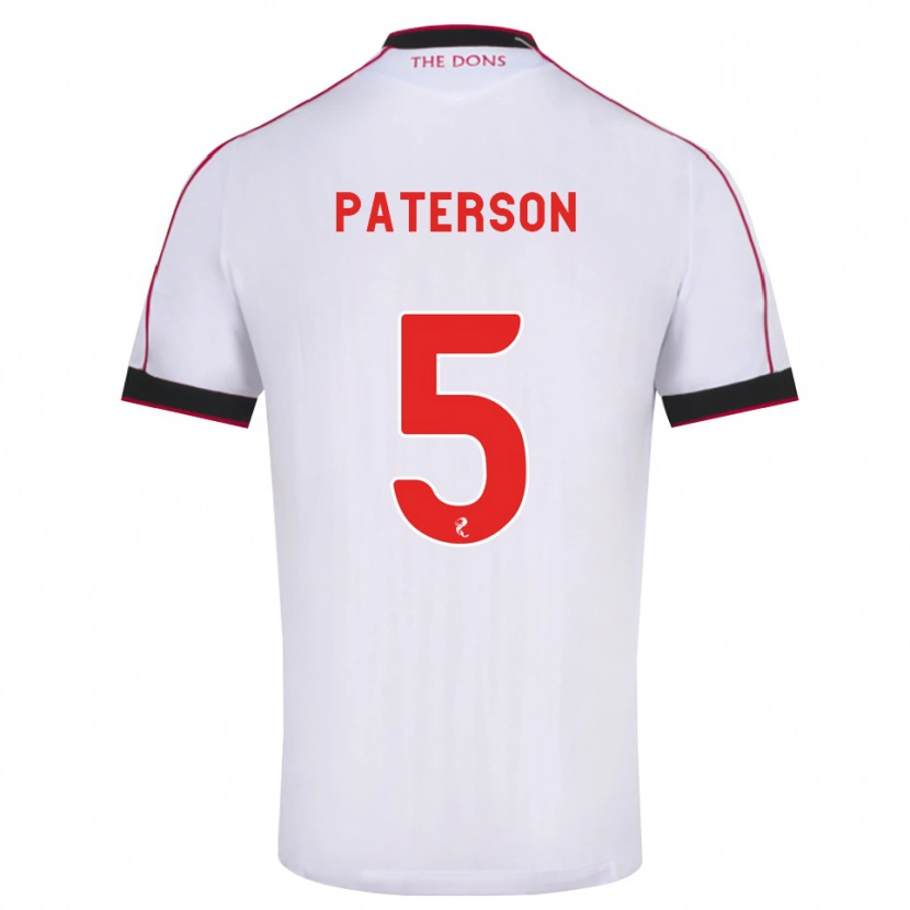 Danxen Kvinnor Donna Paterson #5 Svart Röd Vit Bortatröja Matchtröjor 2026/27 Tröjor T-Tröja