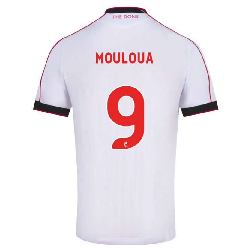 Danxen Kvinnor Ayoub Mouloua #9 Svart Röd Vit Bortatröja Matchtröjor 2026/27 Tröjor T-Tröja
