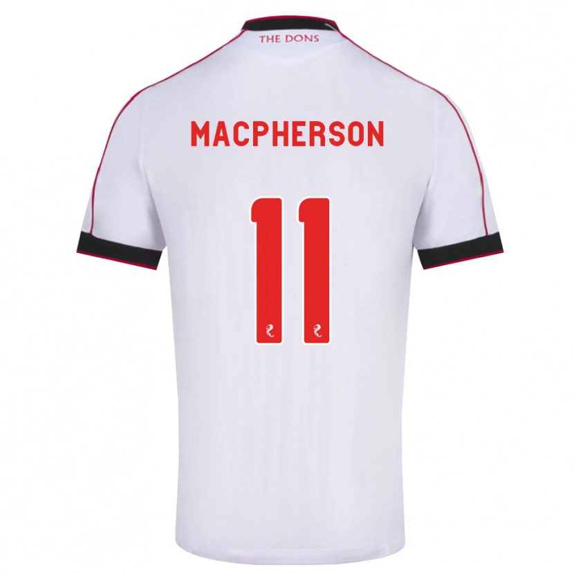 Danxen Kvinnor Keira Macpherson #11 Svart Röd Vit Bortatröja Matchtröjor 2026/27 Tröjor T-Tröja