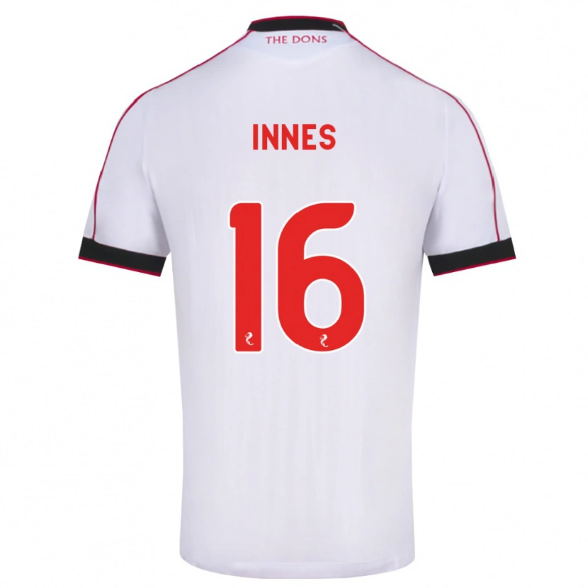Danxen Kvinnor Hannah Innes #16 Svart Röd Vit Bortatröja Matchtröjor 2026/27 Tröjor T-Tröja