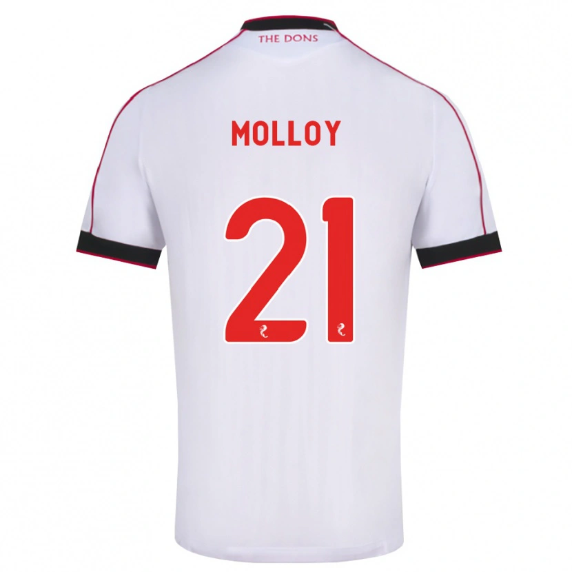 Danxen Kvinnor Gavin Molloy #21 Svart Röd Vit Bortatröja Matchtröjor 2026/27 Tröjor T-Tröja