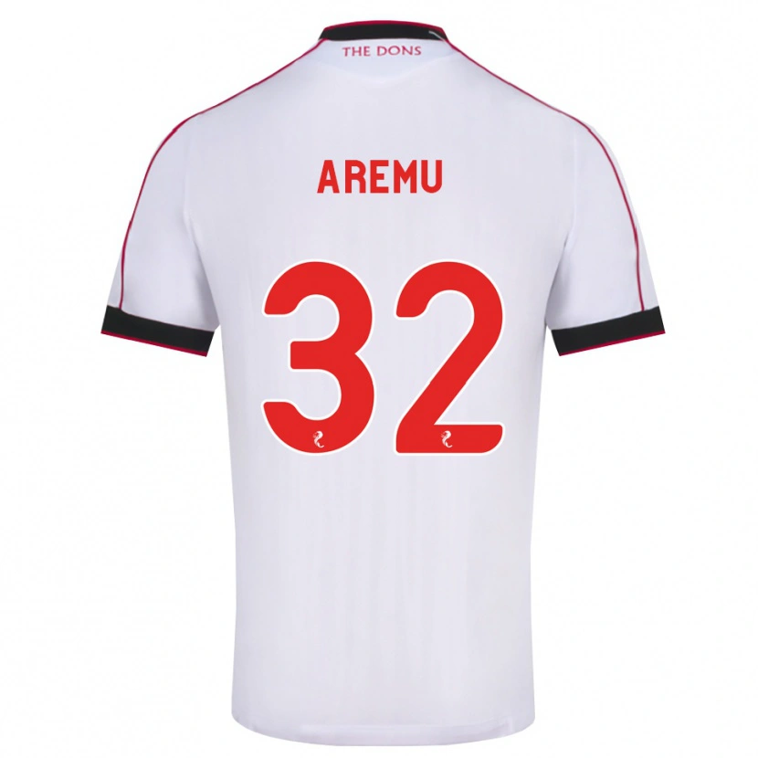 Danxen Kvinnor Afeez Aremu #32 Svart Röd Vit Bortatröja Matchtröjor 2026/27 Tröjor T-Tröja