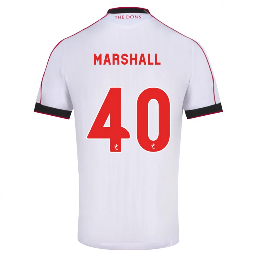 Danxen Kvinnor Findlay Marshall #40 Svart Röd Vit Bortatröja Matchtröjor 2026/27 Tröjor T-Tröja