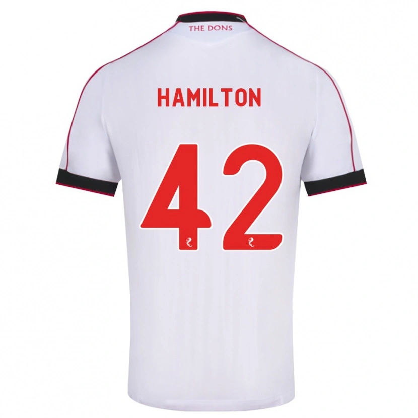 Danxen Kvinnor Brendan Hamilton #42 Svart Röd Vit Bortatröja Matchtröjor 2026/27 Tröjor T-Tröja