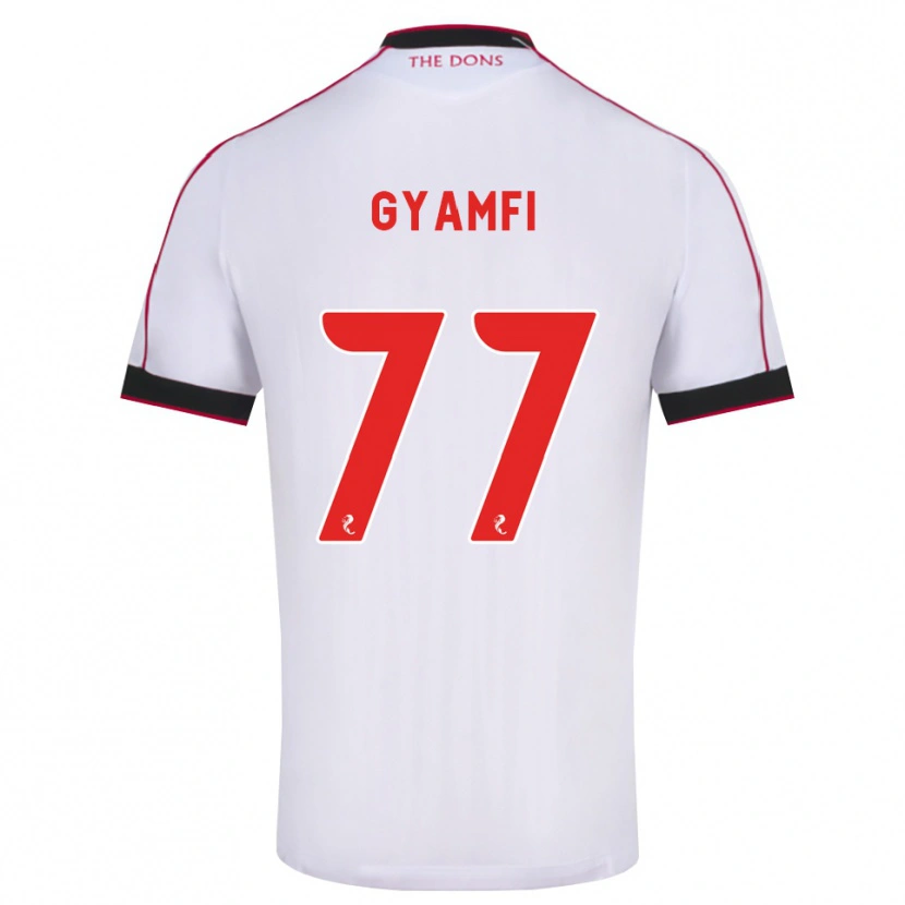 Danxen Kvinnor Emmanuel Gyamfi #77 Svart Röd Vit Bortatröja Matchtröjor 2026/27 Tröjor T-Tröja
