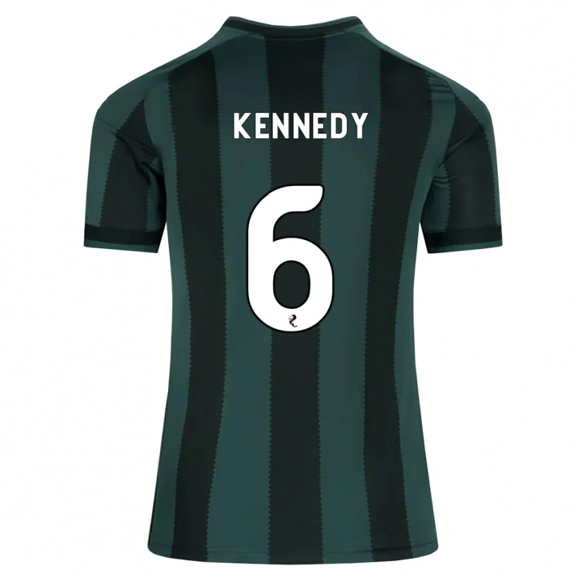 Danxen Kvinnor Liam Kennedy #6 Mörk Skiffergrå Svart Bortatröja Matchtröjor 2026/27 Tröjor T-Tröja