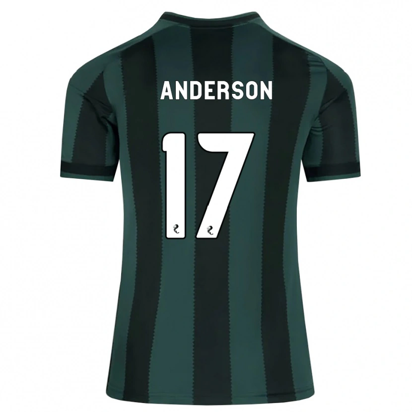 Danxen Kvinnor Cayden Anderson #17 Mörk Skiffergrå Svart Bortatröja Matchtröjor 2026/27 Tröjor T-Tröja