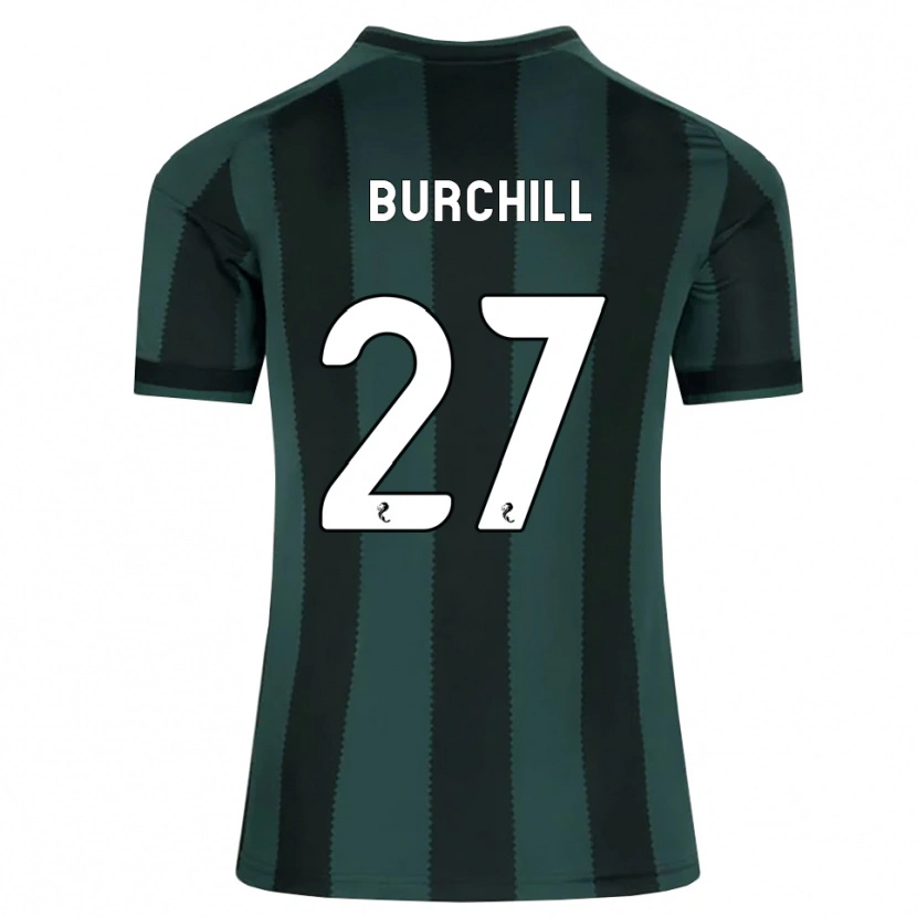 Danxen Kvinnor Tiree Burchill #27 Mörk Skiffergrå Svart Bortatröja Matchtröjor 2026/27 Tröjor T-Tröja