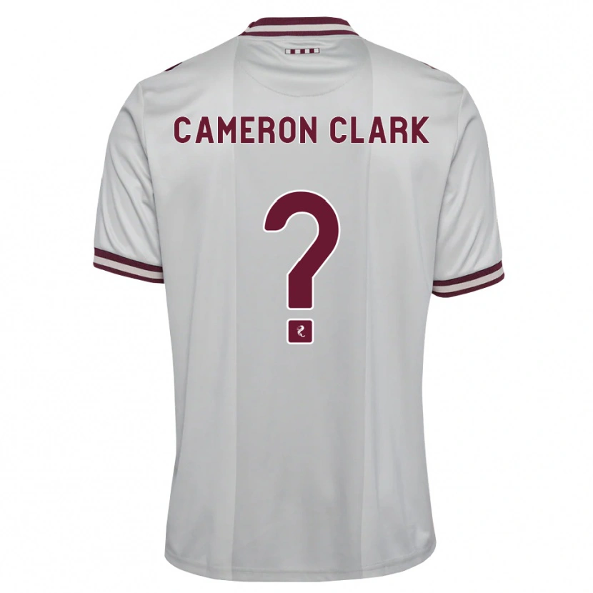 Danxen Kvinnor Cameron Clark #0 Vit Vinröd Bortatröja Matchtröjor 2026/27 Tröjor T-Tröja