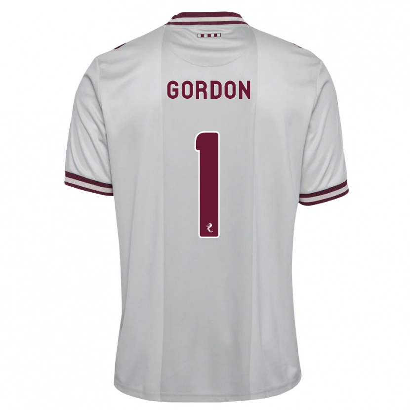 Danxen Kvinnor Craig Gordon #1 Vit Vinröd Bortatröja Matchtröjor 2026/27 Tröjor T-Tröja
