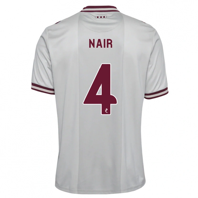Danxen Kvinnor Kenzi Nair #4 Vit Vinröd Bortatröja Matchtröjor 2026/27 Tröjor T-Tröja