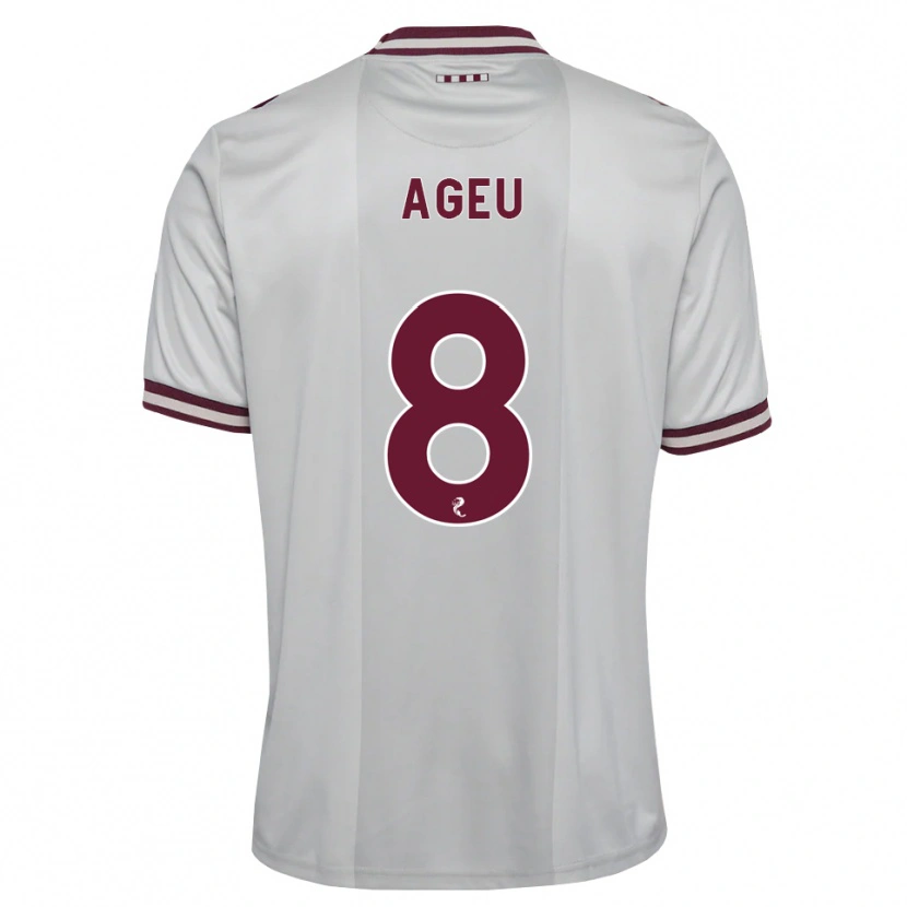 Danxen Kvinnor Eduardo Ageu Almeida Santos #8 Vit Vinröd Bortatröja Matchtröjor 2026/27 Tröjor T-Tröja