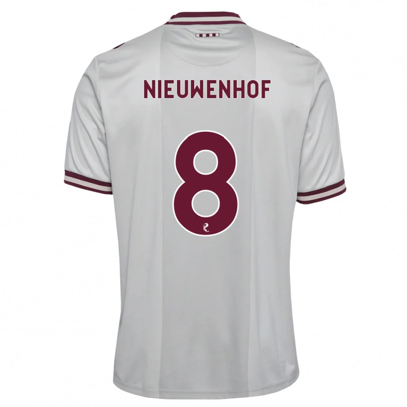 Danxen Kvinnor Calem Nieuwenhof #8 Vit Vinröd Bortatröja Matchtröjor 2026/27 Tröjor T-Tröja