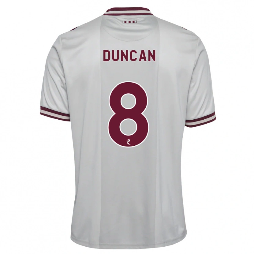 Danxen Kvinnor Ryan Duncan #8 Vit Vinröd Bortatröja Matchtröjor 2026/27 Tröjor T-Tröja
