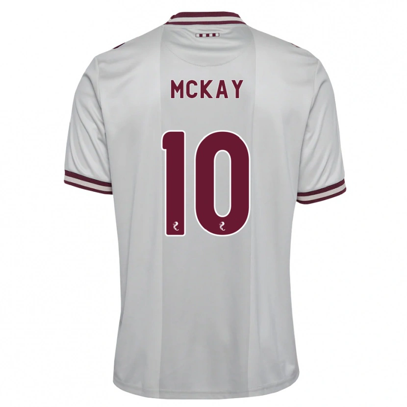 Danxen Kvinnor Barrie Mckay #10 Vit Vinröd Bortatröja Matchtröjor 2026/27 Tröjor T-Tröja