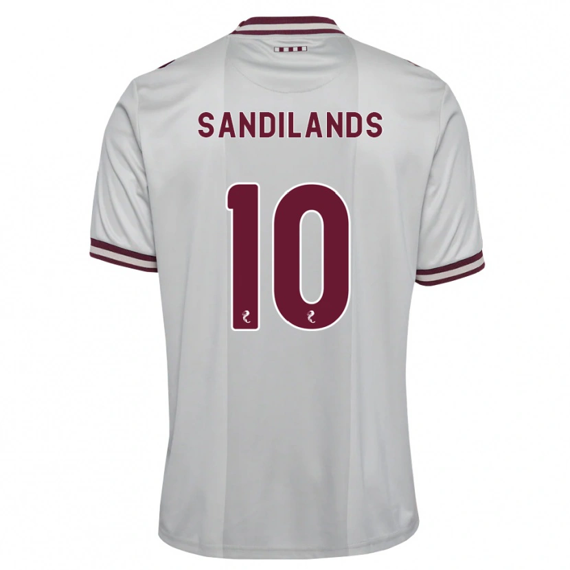 Danxen Kvinnor Callum Sandilands #10 Vit Vinröd Bortatröja Matchtröjor 2026/27 Tröjor T-Tröja
