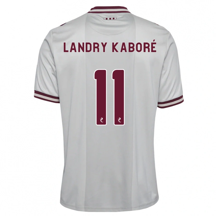 Danxen Kvinnor Pierre Landry Kaboré #11 Vit Vinröd Bortatröja Matchtröjor 2026/27 Tröjor T-Tröja