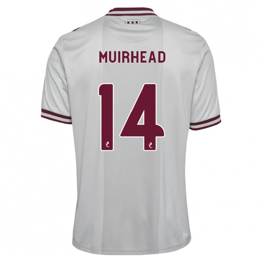 Danxen Kvinnor Owen Muirhead #14 Vit Vinröd Bortatröja Matchtröjor 2026/27 Tröjor T-Tröja