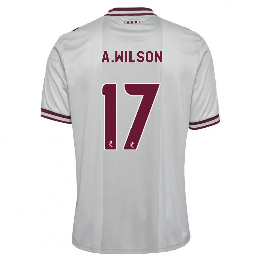 Danxen Kvinnor Alfie Wilson #17 Vit Vinröd Bortatröja Matchtröjor 2026/27 Tröjor T-Tröja