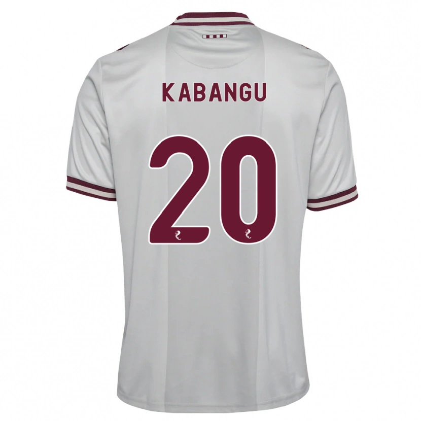 Danxen Kvinnor Elton Kabangu #20 Vit Vinröd Bortatröja Matchtröjor 2026/27 Tröjor T-Tröja
