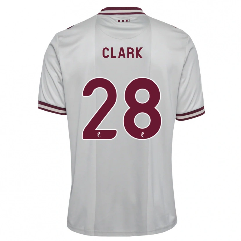 Danxen Kvinnor Zander Clark #28 Vit Vinröd Bortatröja Matchtröjor 2026/27 Tröjor T-Tröja