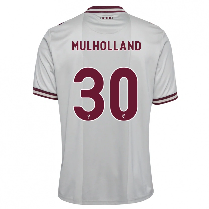 Danxen Kvinnor James Mulholland #30 Vit Vinröd Bortatröja Matchtröjor 2026/27 Tröjor T-Tröja