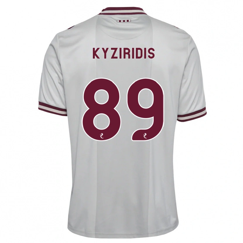 Danxen Kvinnor Alexandros Kyziridis #89 Vit Vinröd Bortatröja Matchtröjor 2026/27 Tröjor T-Tröja