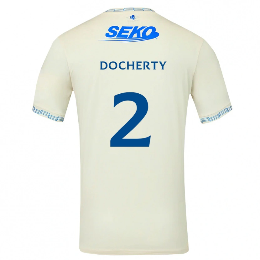 Danxen Kvinnor Nicola Docherty #2 Djup Himmelsblå Vit Bortatröja Matchtröjor 2026/27 Tröjor T-Tröja