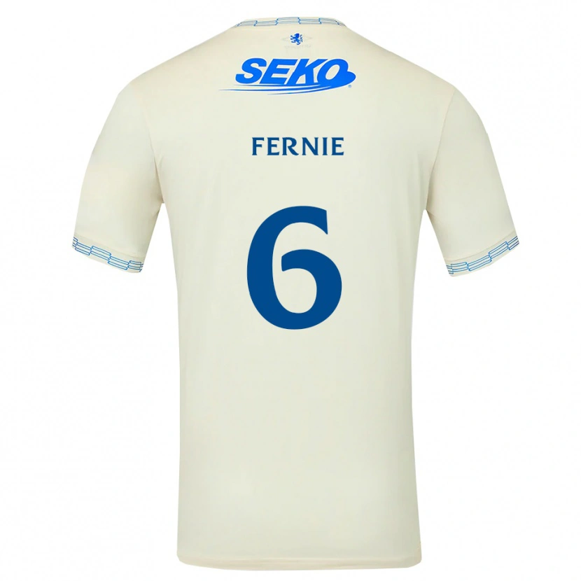Danxen Kvinnor Cameron Fernie #6 Djup Himmelsblå Vit Bortatröja Matchtröjor 2026/27 Tröjor T-Tröja