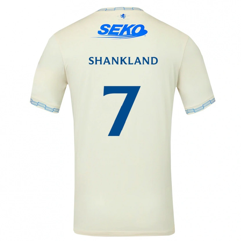 Danxen Kvinnor Lawrence Shankland #7 Djup Himmelsblå Vit Bortatröja Matchtröjor 2026/27 Tröjor T-Tröja