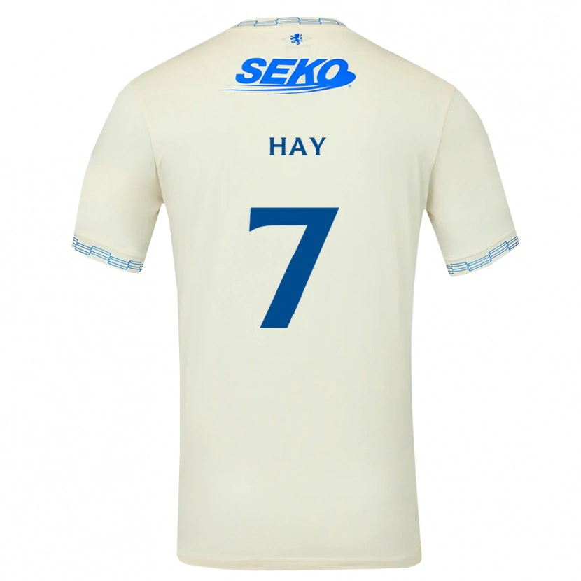 Danxen Kvinnor Brogan Hay #7 Djup Himmelsblå Vit Bortatröja Matchtröjor 2026/27 Tröjor T-Tröja