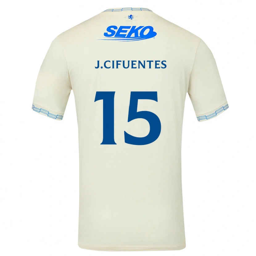 Danxen Kvinnor José Cifuentes #15 Djup Himmelsblå Vit Bortatröja Matchtröjor 2026/27 Tröjor T-Tröja