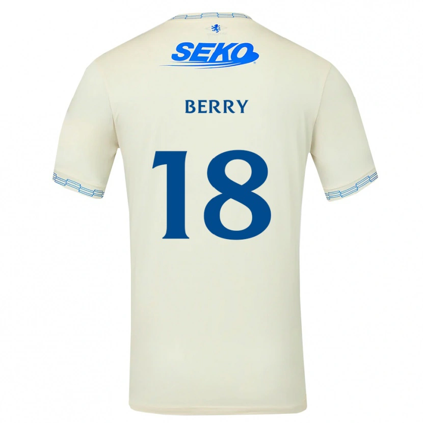 Danxen Kvinnor Laura Berry #18 Djup Himmelsblå Vit Bortatröja Matchtröjor 2026/27 Tröjor T-Tröja